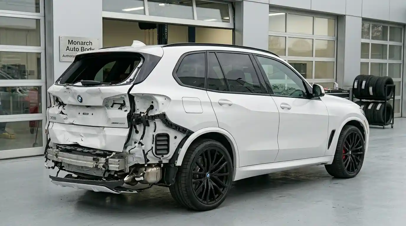 2022 BMW X5 with rear-end damage
