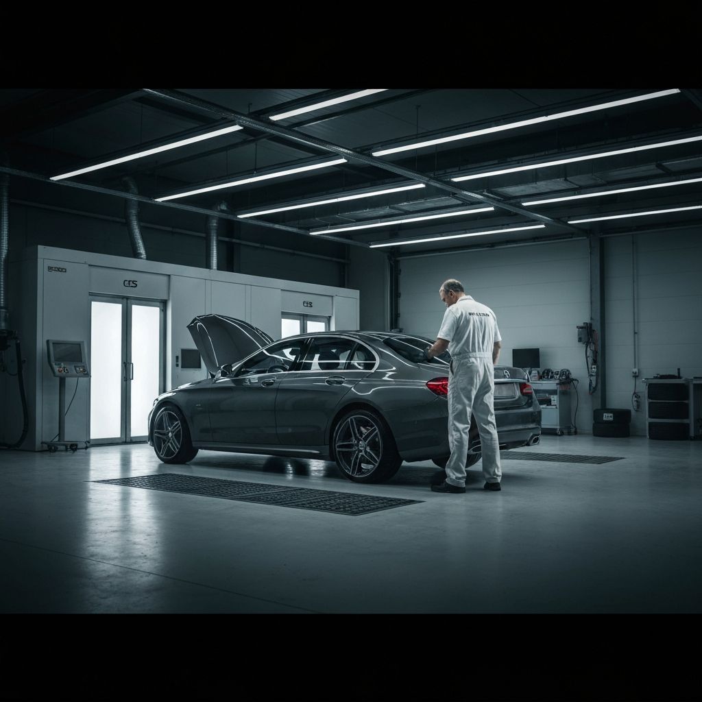 Premium auto body shop interior